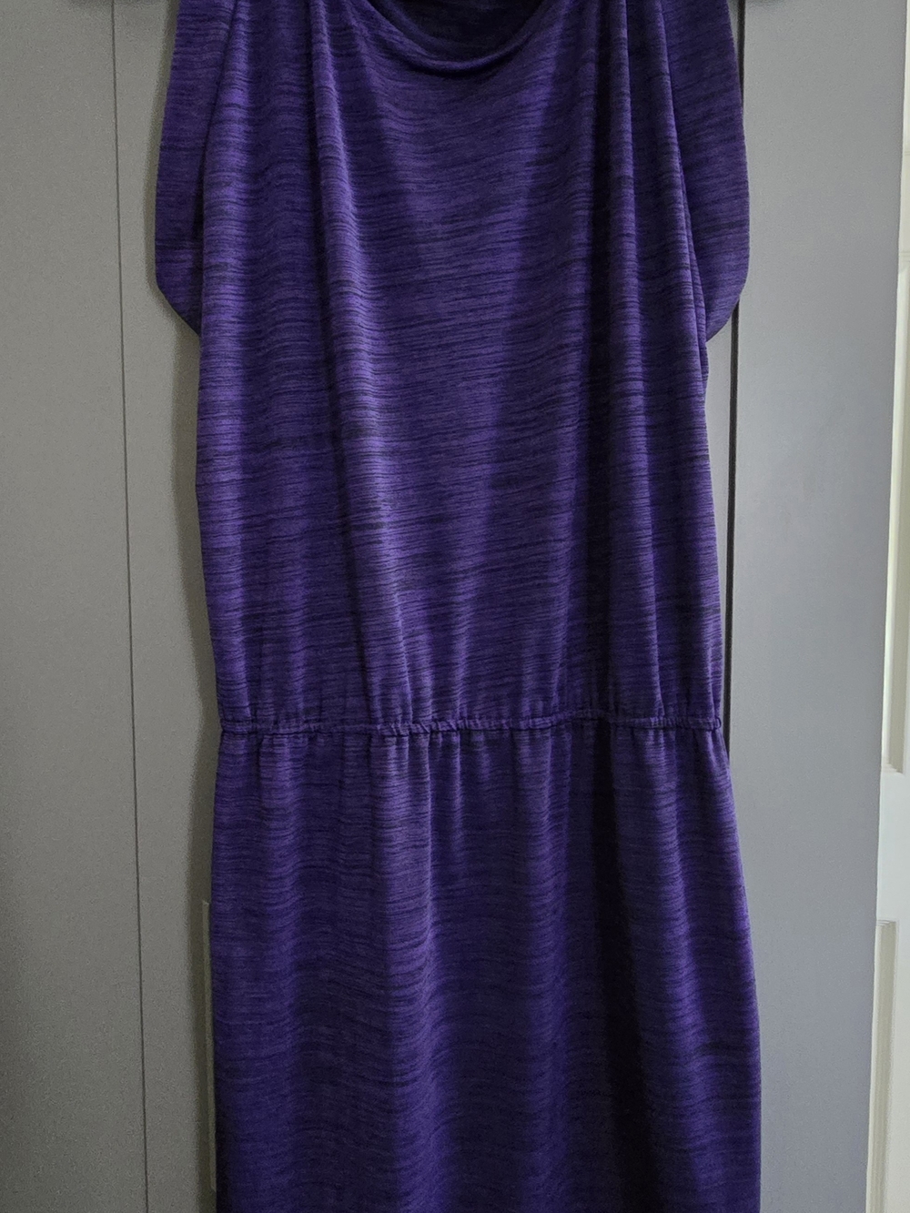 The Limited Purple Knit Midi Dress with Drop Waist